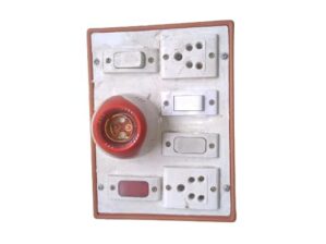3 Switches 2 Plugin Socket 1 Bulb Holder, Power Indicator Electric Power Boared