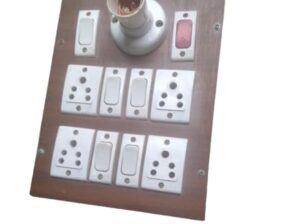 5 Switch, 4 Socket 4A Extension Board Power Indicator Bulb Holder| Multi Outlet Electrical Switch Board | Heavy Duty Cord (Brown)