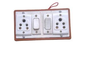 2 socket 2 switches only electric board