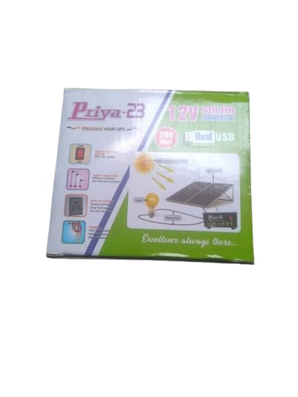 PRIYA23 12V SOLAR CONVERTER DUAL USB ONE FOR ALL 200 WATT 12V DC TO AC CONVERTER FOR TV, LED, FAN, DTH WITH DOUBLE SOCKET - Image 3