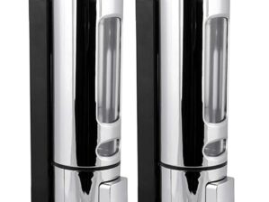Touch Soap Dispenser Bath Fittings Abs Plastic Soap Dispenser |Liquid | Sanitizer |Shower Gel |Lotion for Bathroom Kitchen (Silver, Pack of 1)