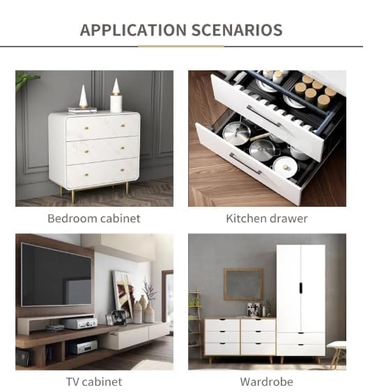 Gems Steel Gold Telescopic Drawer Channel (Premium) 8 Inch (203mm Length X 50MM Width) with 6 Ball Bearing Weight Capacity Upto 10 kg (Pack of 6 Pair) (Silver) - Image 3