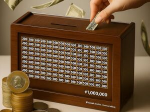 Shtarlite1 Lakh Money Saving Challenge Wooden Piggy Bank with Digital Counter & Note Tracker (wooden color)