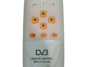 Global DVD Player Remote Control with IR & LED - Ergonomic White Design for Seamless Playback